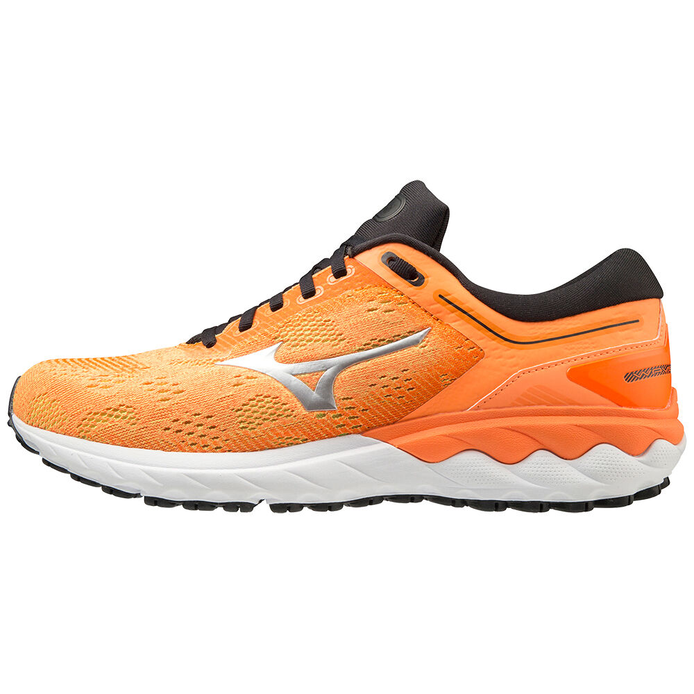 Panske Bezecke Topanky Mizuno Wave Skyrise Oranžové/Čierne Vypredaj OQYL39406